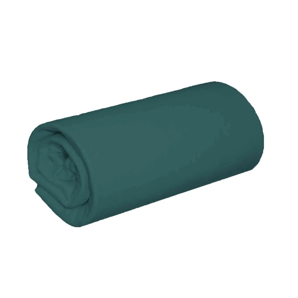 Lot de 2 draps housses jersey bleu canard bonnet 30 cm