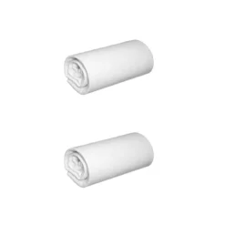 Lot de 2 draps housses jersey blancs bonnet 30 cm 100% coton biologique
