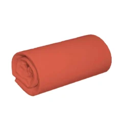 Lot de 2 draps housses jersey orange terracotta bonnet 30 cm