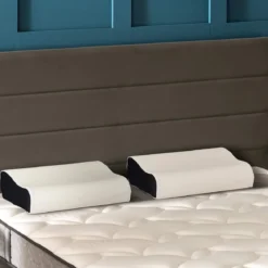 Lot de 2 oreillers ergonomiques Bultex à mémoire de forme 33x52