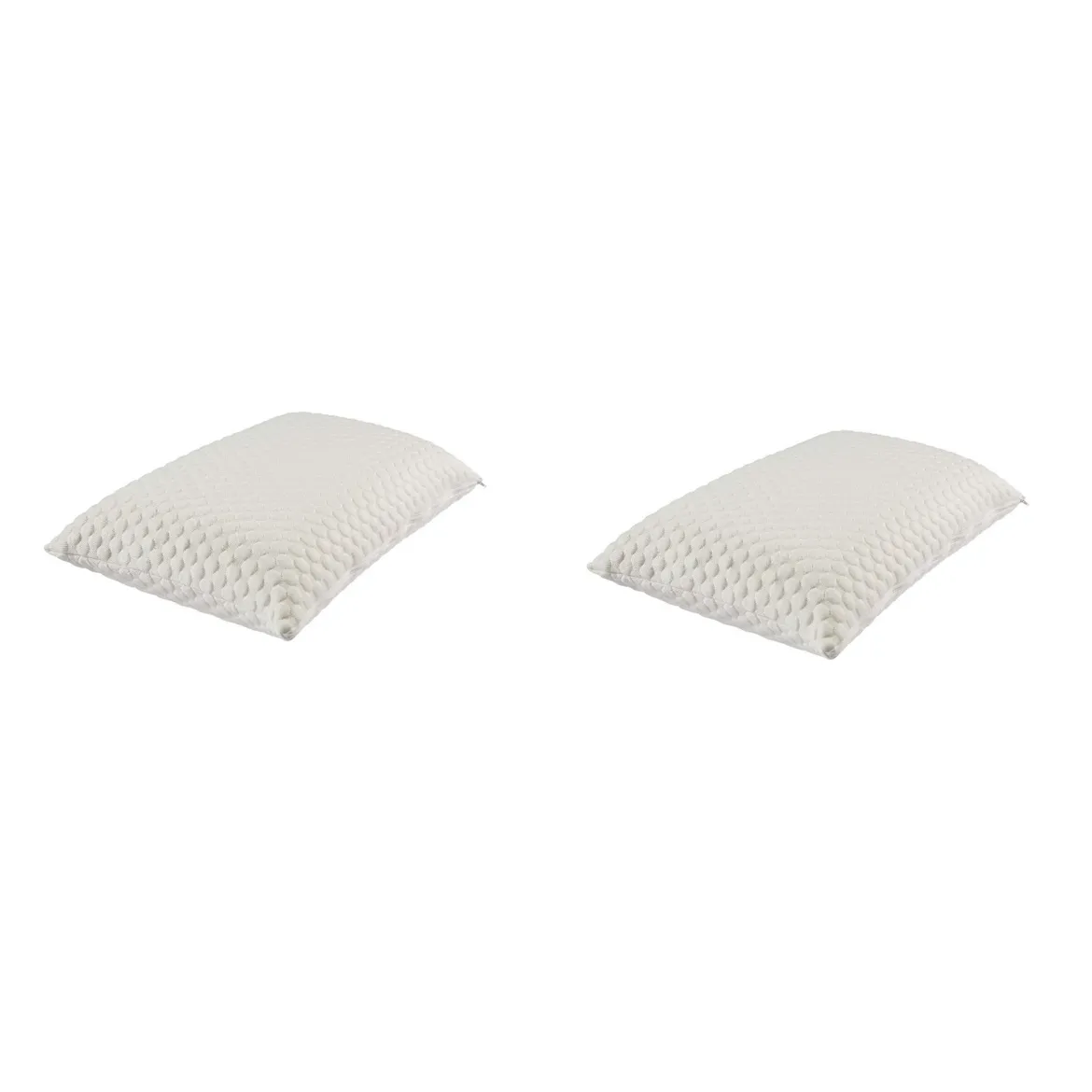 Lot de 2 oreillers latex et housses de protection Someo 40x60