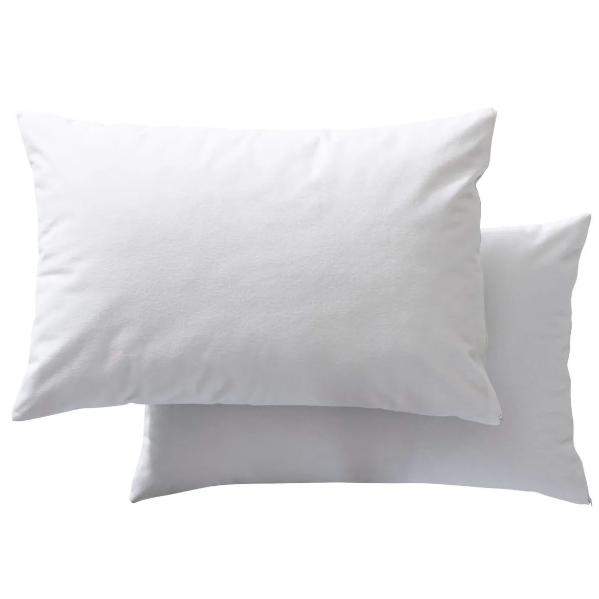Lot de 2 protège oreillers molleton imperméable 100% coton bio - SOMEO