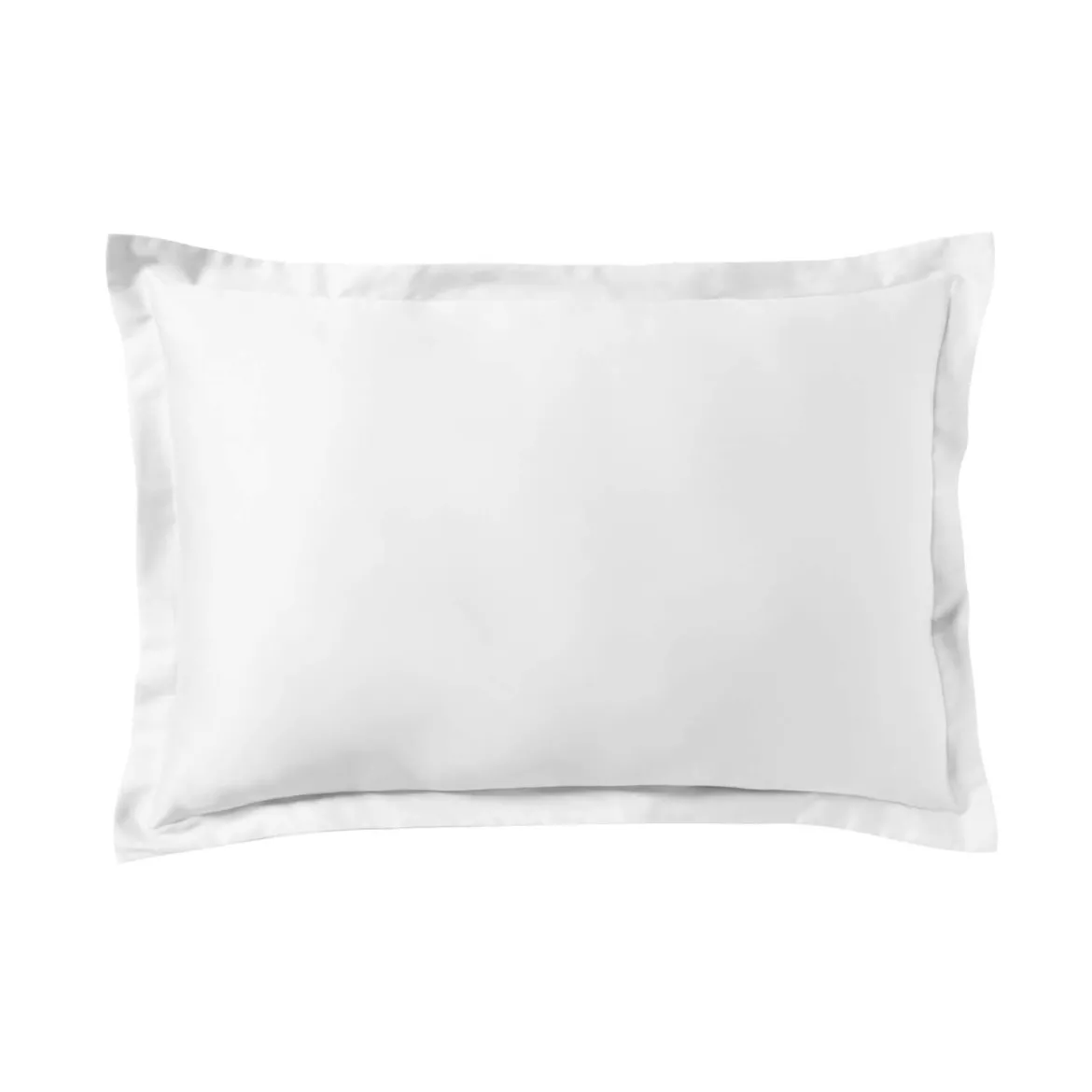 Lot de 2 taies d'oreiller blanc 100% satin de coton