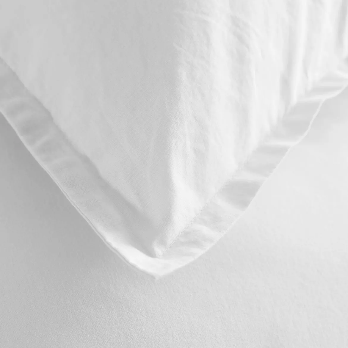 Lot de 2 taies d'oreiller coton lavé - SOMEO
