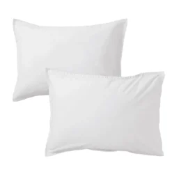 Lot de 2 taies d'oreiller coton lavé - SOMEO