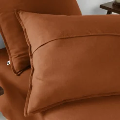Lot de 2 taies d'oreiller flanelle orange