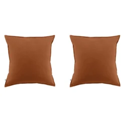 Lot de 2 taies d'oreiller flanelle orange