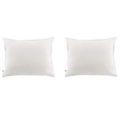 Lot de 2 taies d'oreiller flanelle blanc