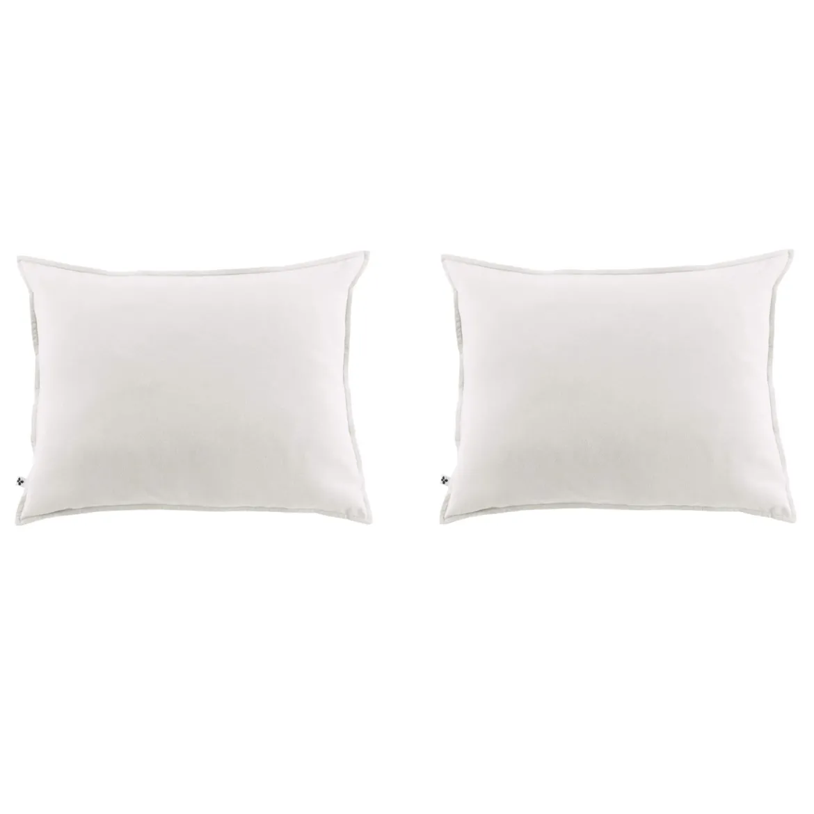 Lot de 2 taies d'oreiller flanelle blanc
