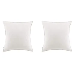 Lot de 2 taies d'oreiller flanelle blanc
