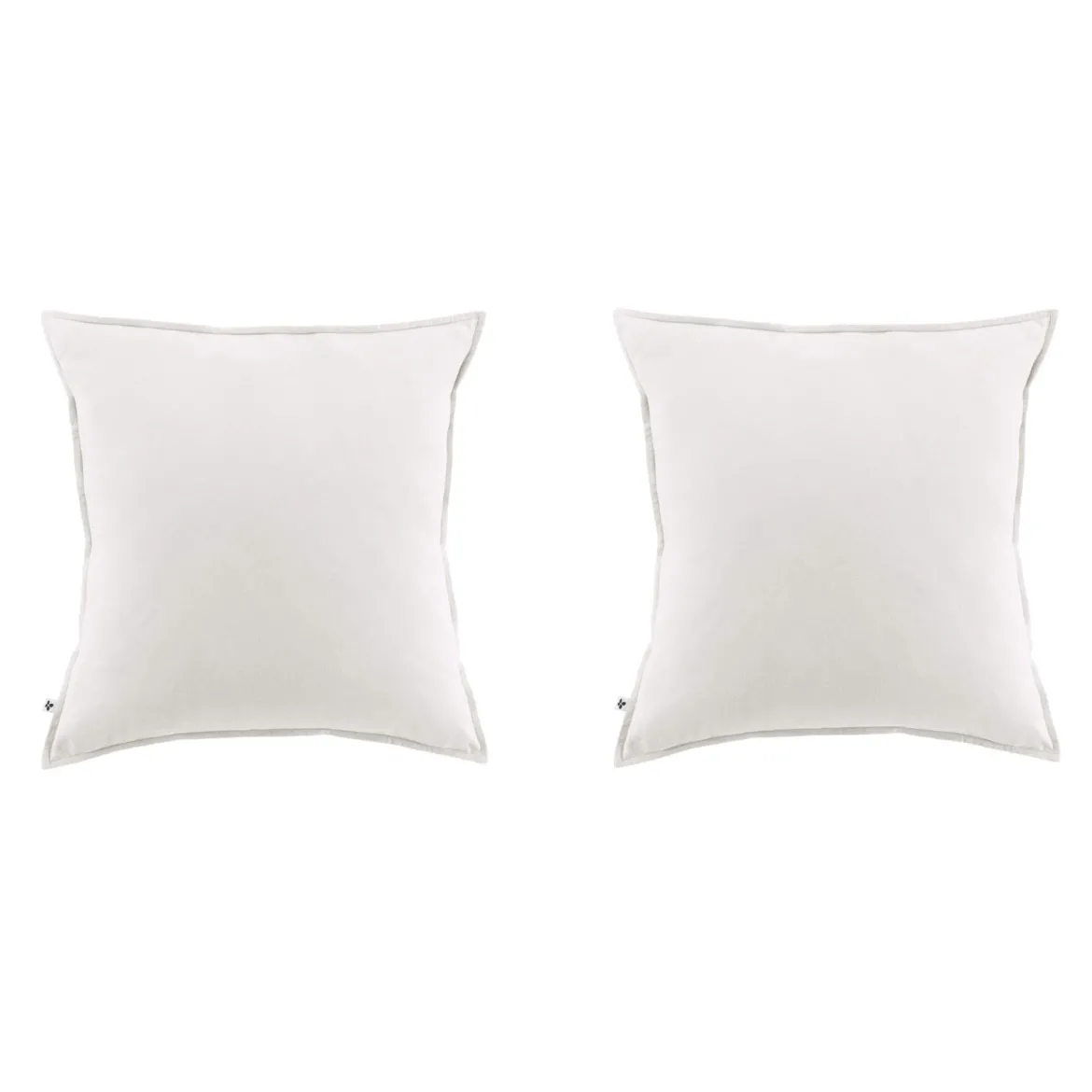 Lot de 2 taies d'oreiller flanelle blanc