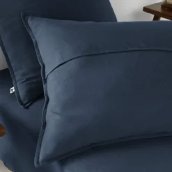 Lot de 2 taies d'oreiller flanelle marine
