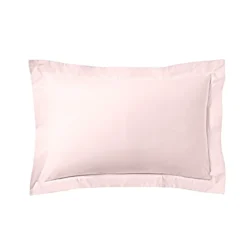 Lot de 2 taies d'oreiller rose aube 100% lin