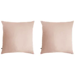 Lot de 2 taies d'oreillers double gaze de coton rose