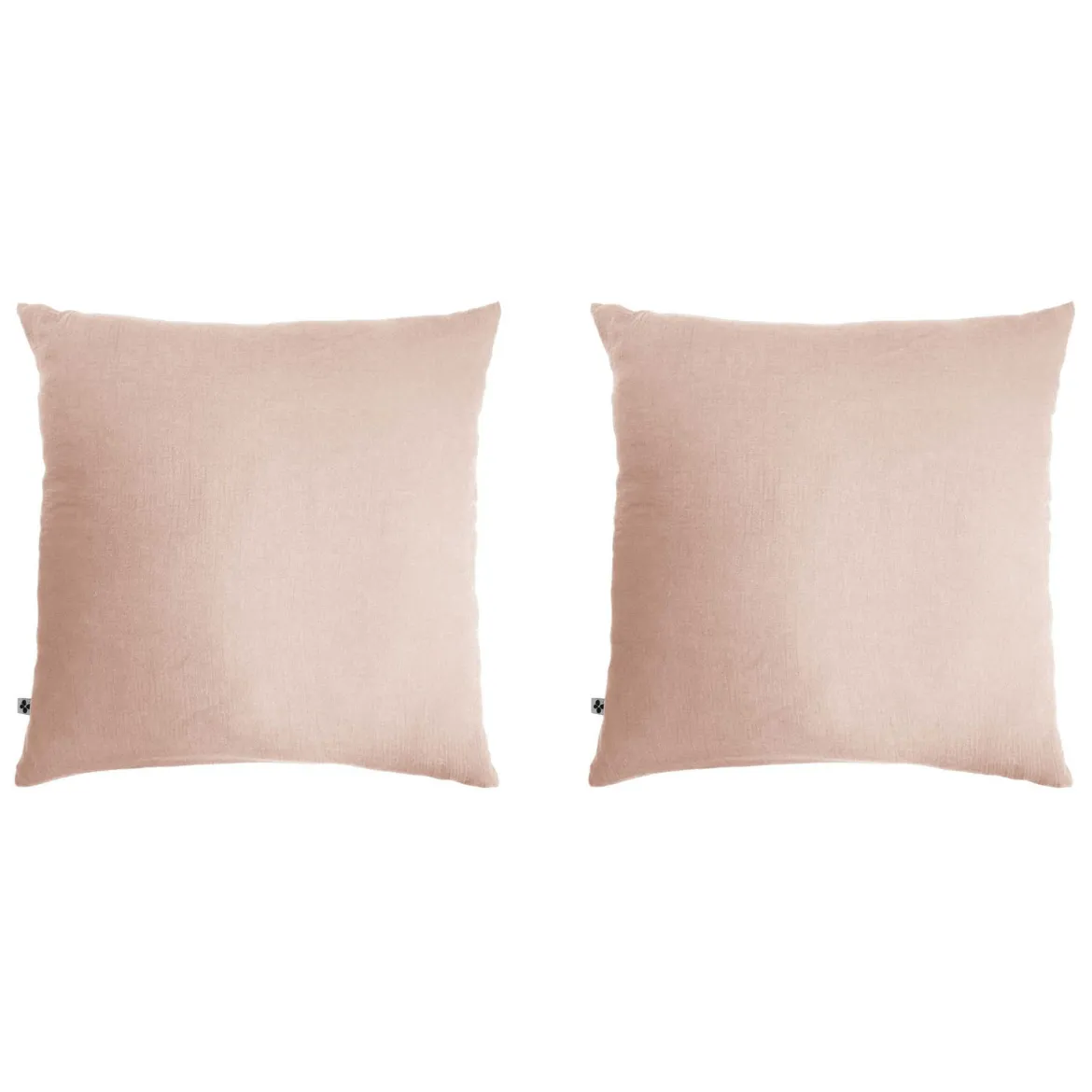 Lot de 2 taies d'oreillers double gaze de coton rose
