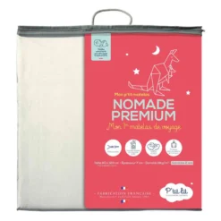 Matelas bébé pliant 2 parties déhoussable NOMADE PREMIUM 60x120