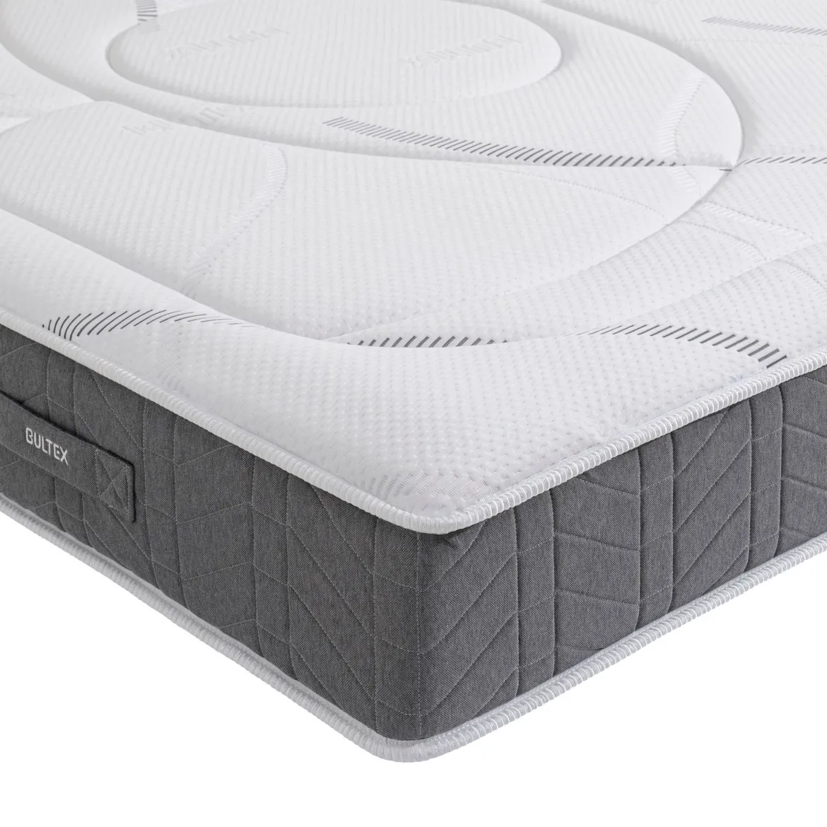 Matelas Bultex nano, mémoire de forme, coton et laine Recovery