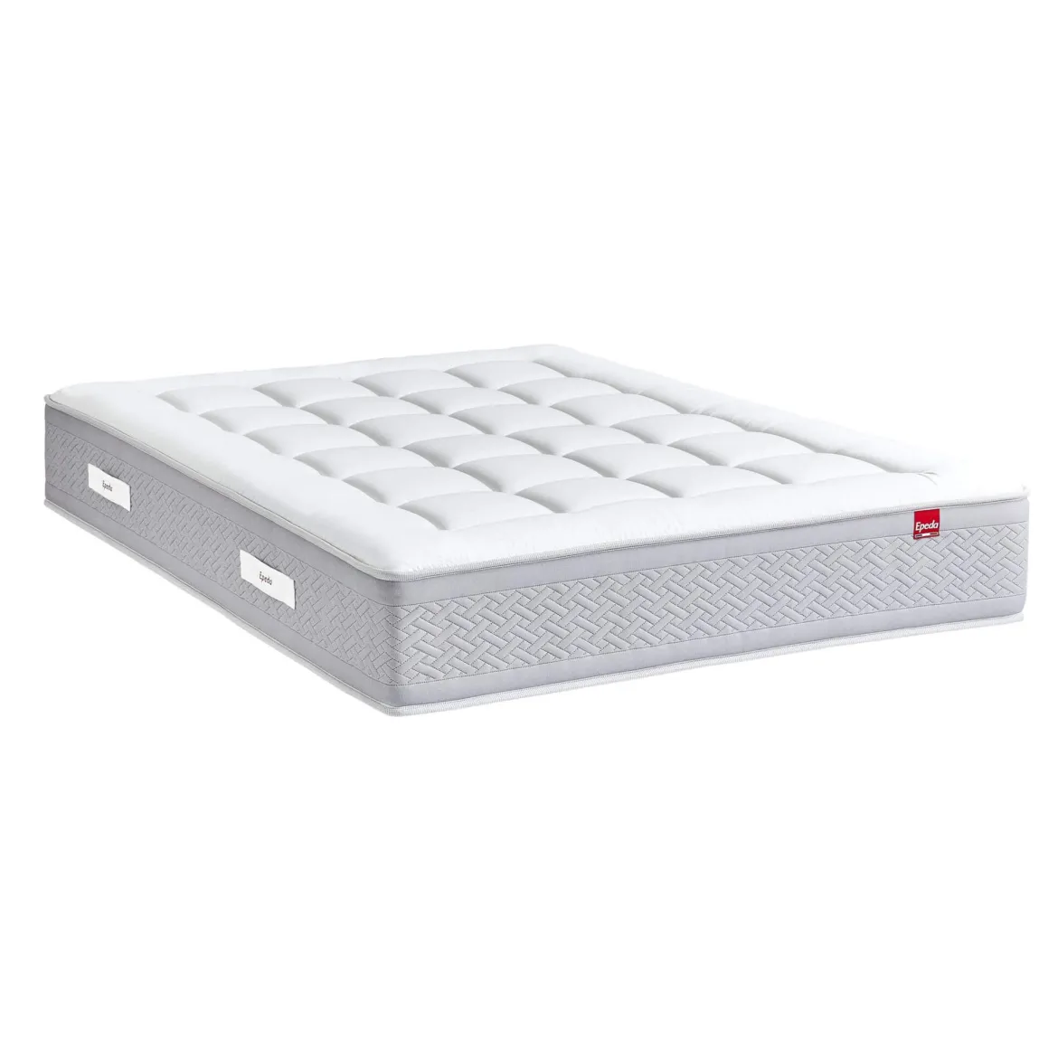 Matelas capitonné Epeda ressorts ensachés, cachemire et soie Le Majestueux