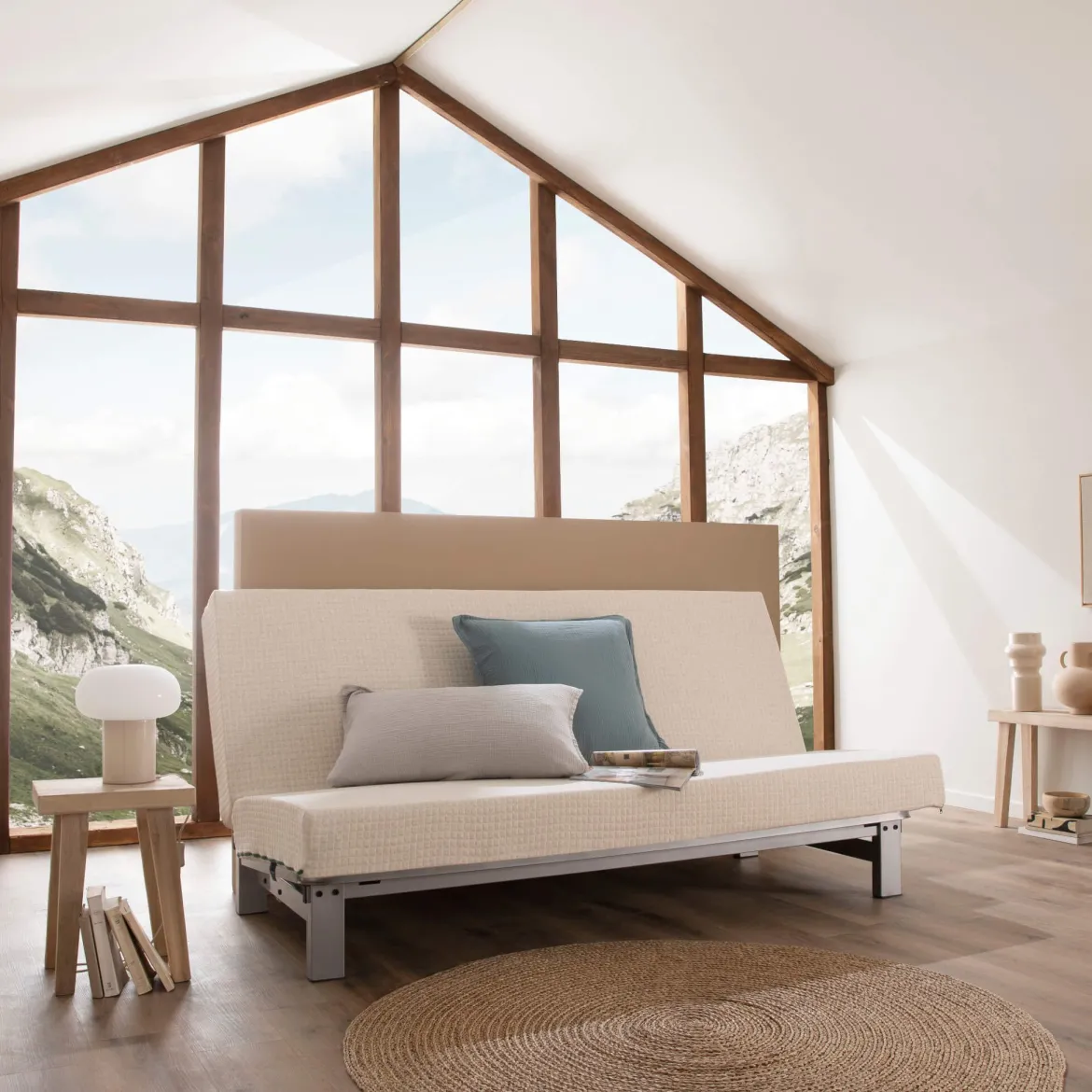 Matelas clic-clac naturel 100% latex naturel Aube - SOMEO