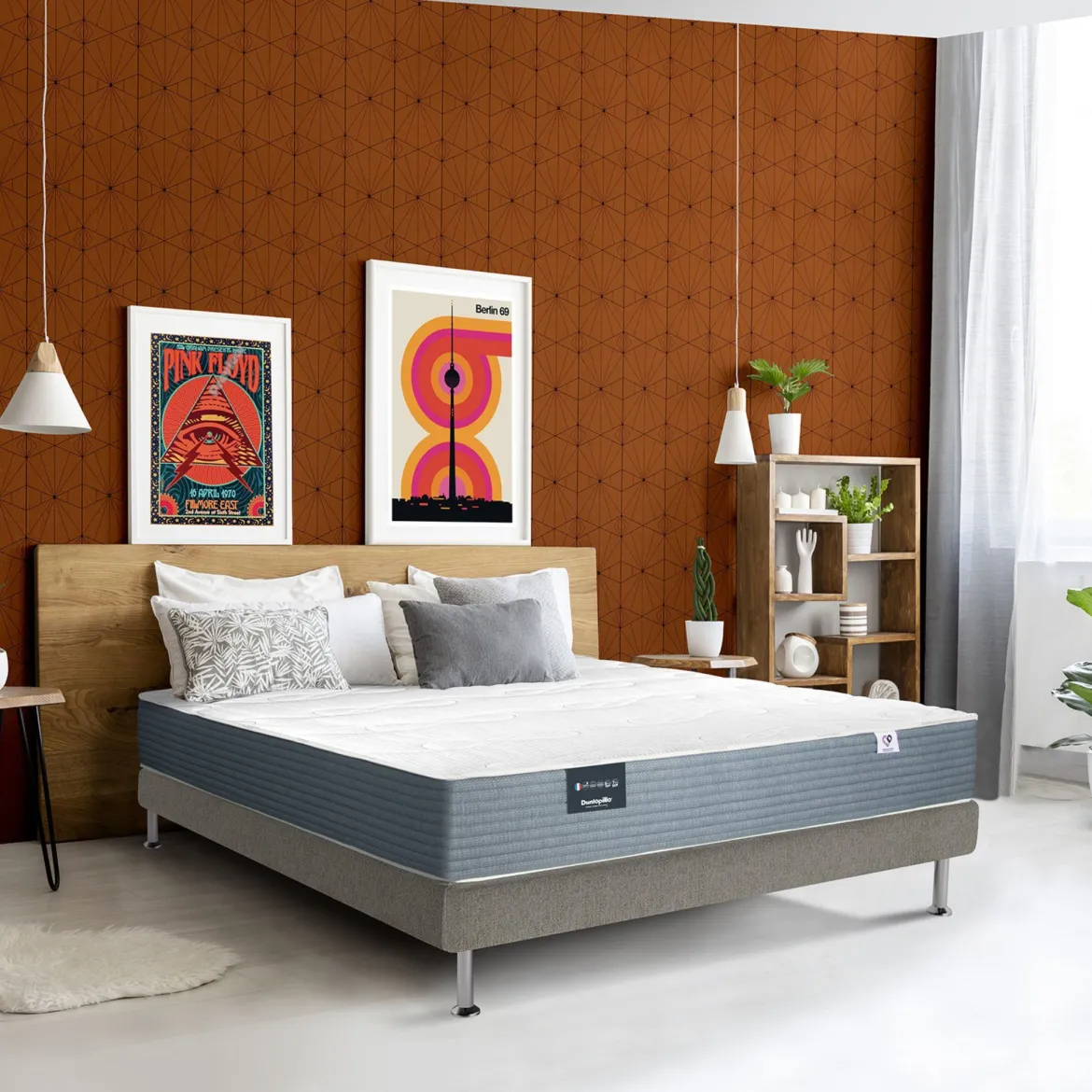 Matelas Dunlopillo en mousse Aerial® 2.0 Ferme - COQUELICOT 2