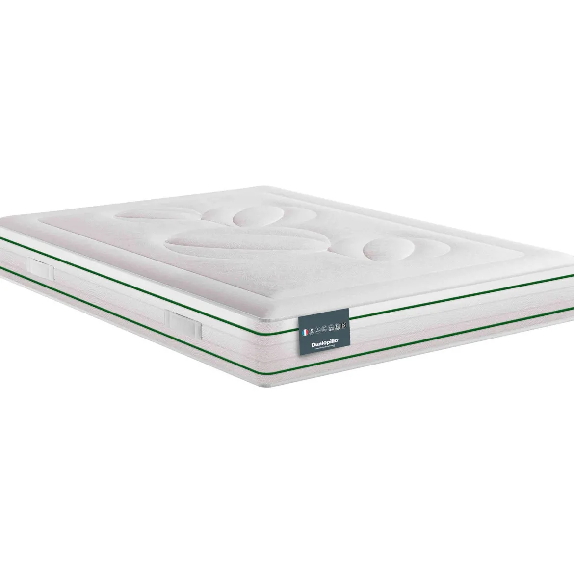 Matelas Dunlopillo 100% latex naturel ferme 7 zones 22cm HORTENSE