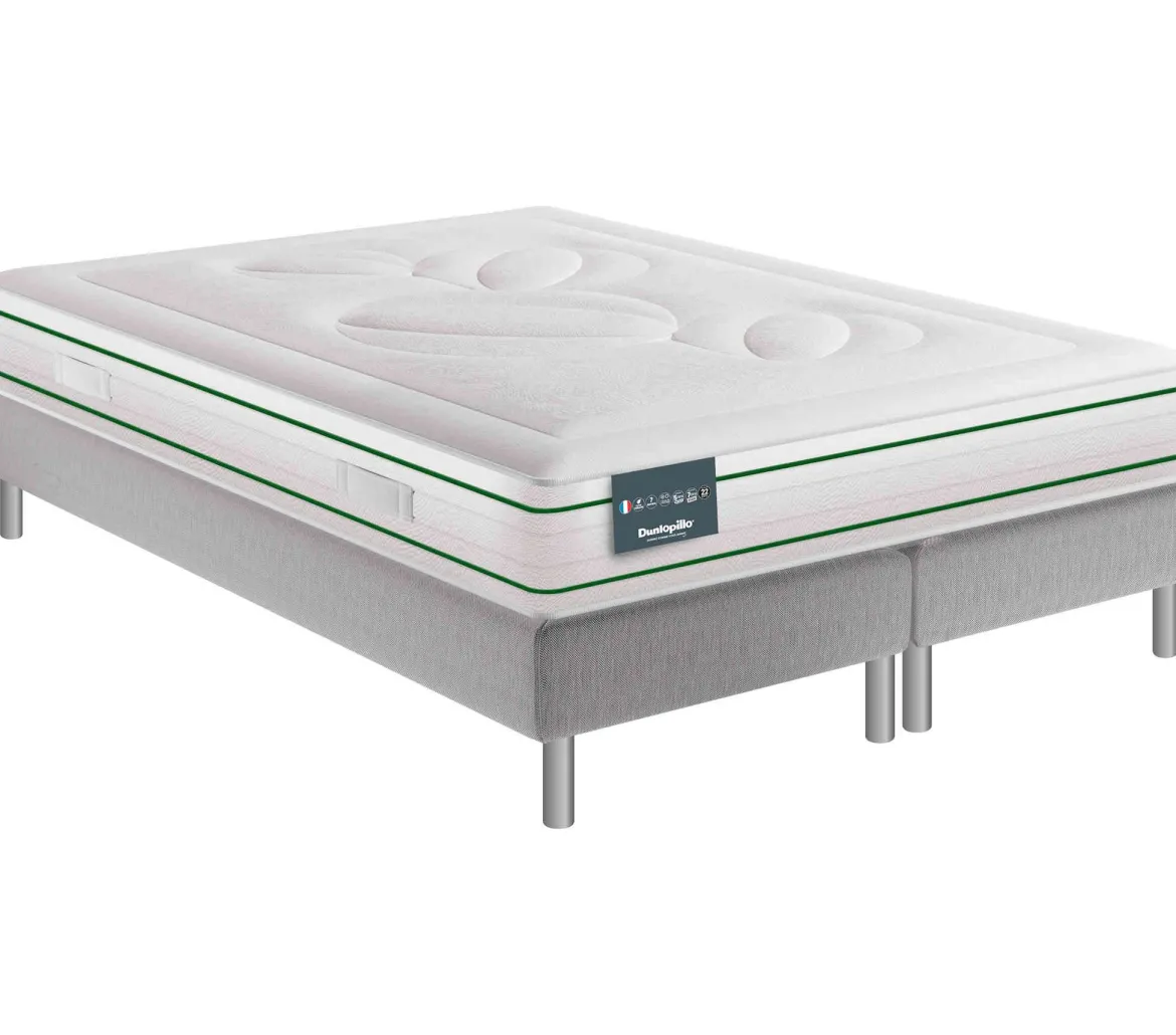Matelas Dunlopillo 100% latex naturel ferme 7 zones 22cm HORTENSE