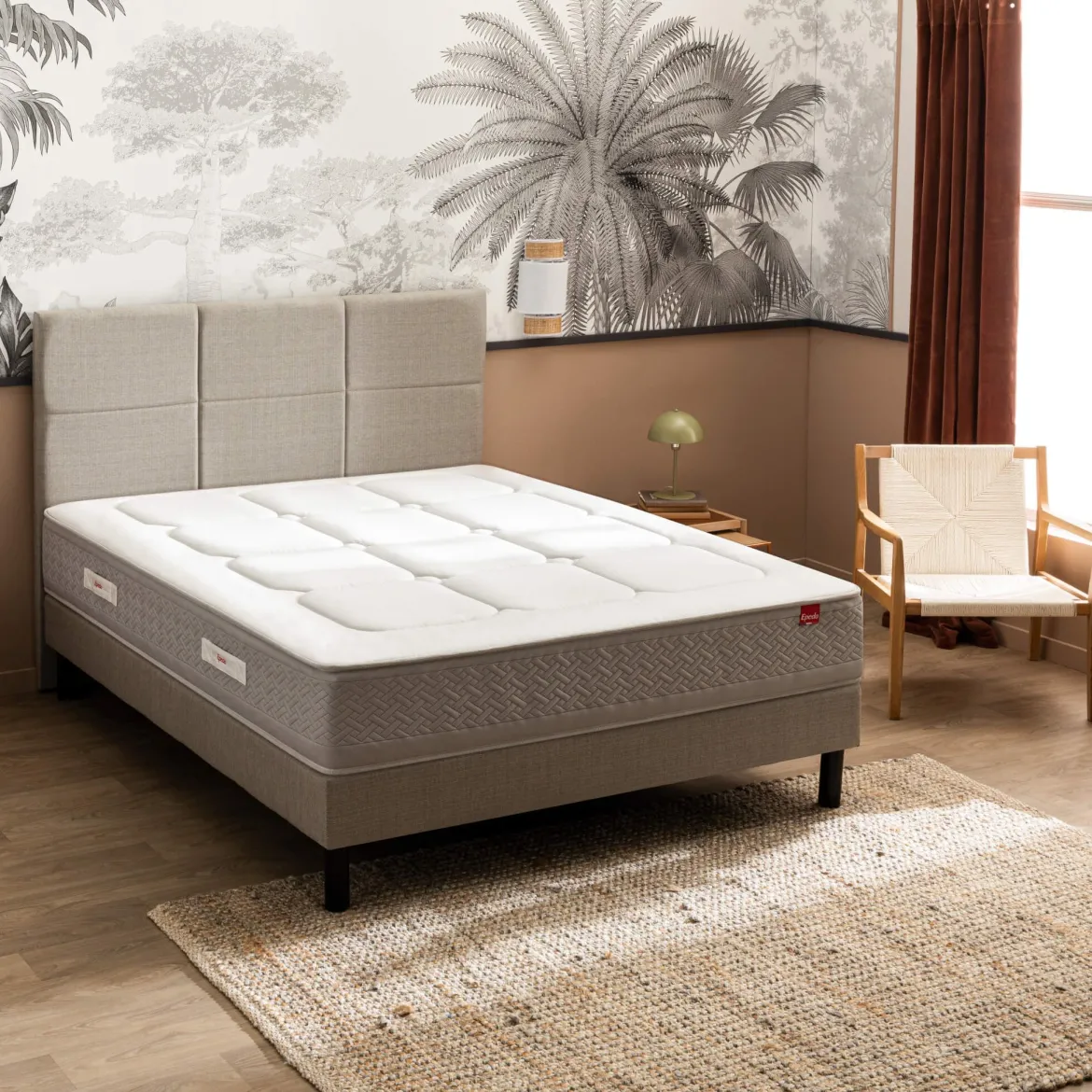 Matelas Epeda ressorts ensachés, mémoire de forme et laine L’Escapade