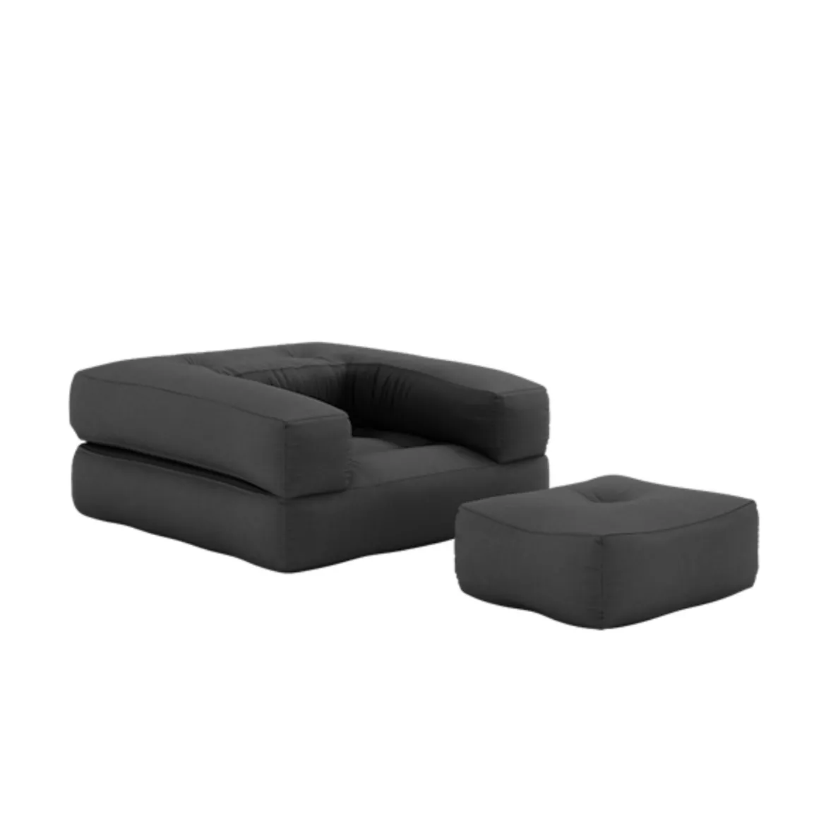 Matelas futon et pouf 2 en 1 CUBE 90x190