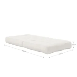 Matelas futon et pouf 2 en 1 CUBE 90x190