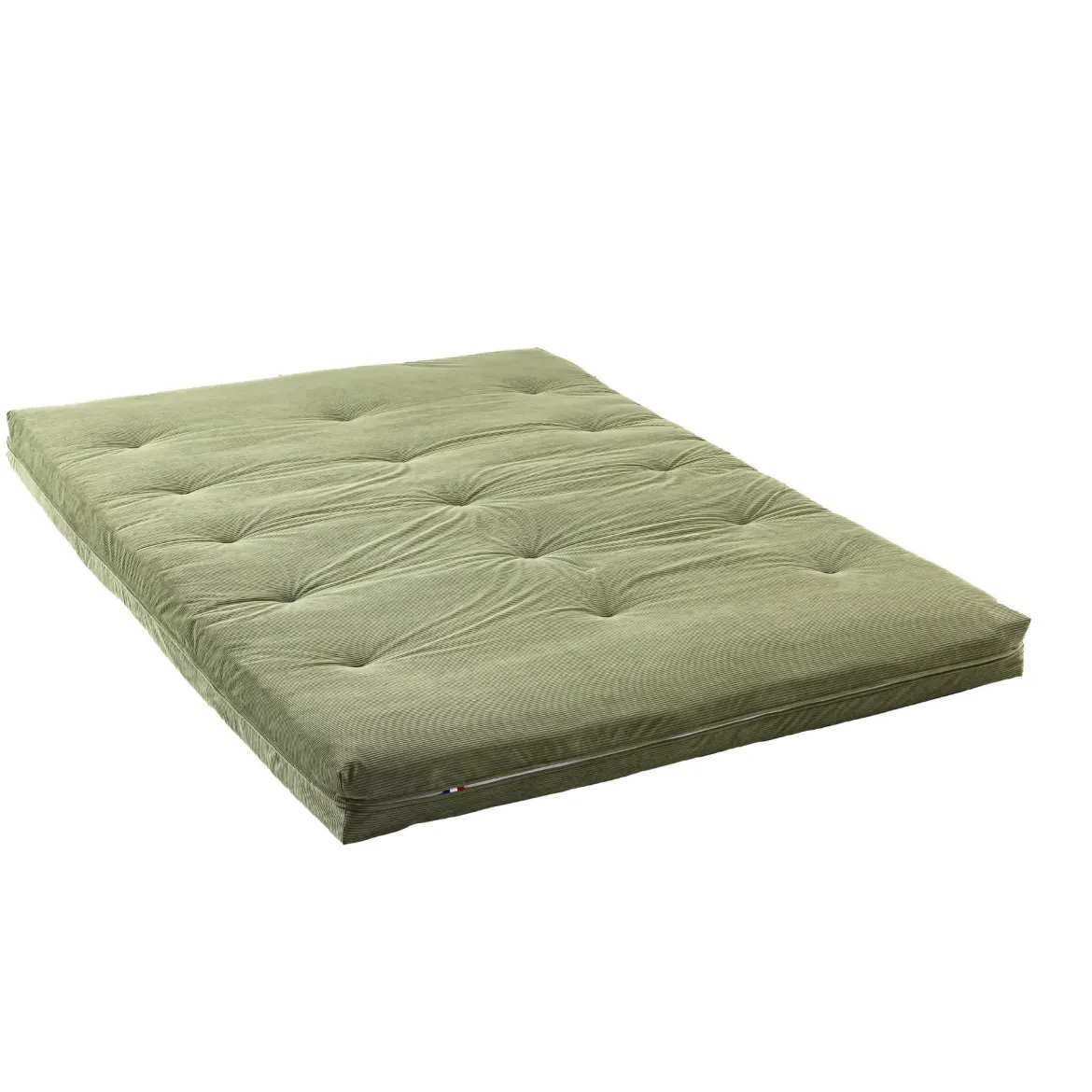 Matelas futon latex ferme tissu velours côtelé - Terre de Nuit