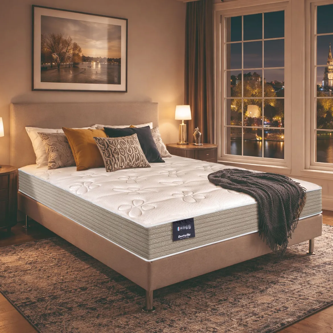 Matelas ressorts ensachés ferme Dunlopillo Mimosa