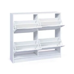 Meuble à chaussures 4 abattants en bois - MC12026