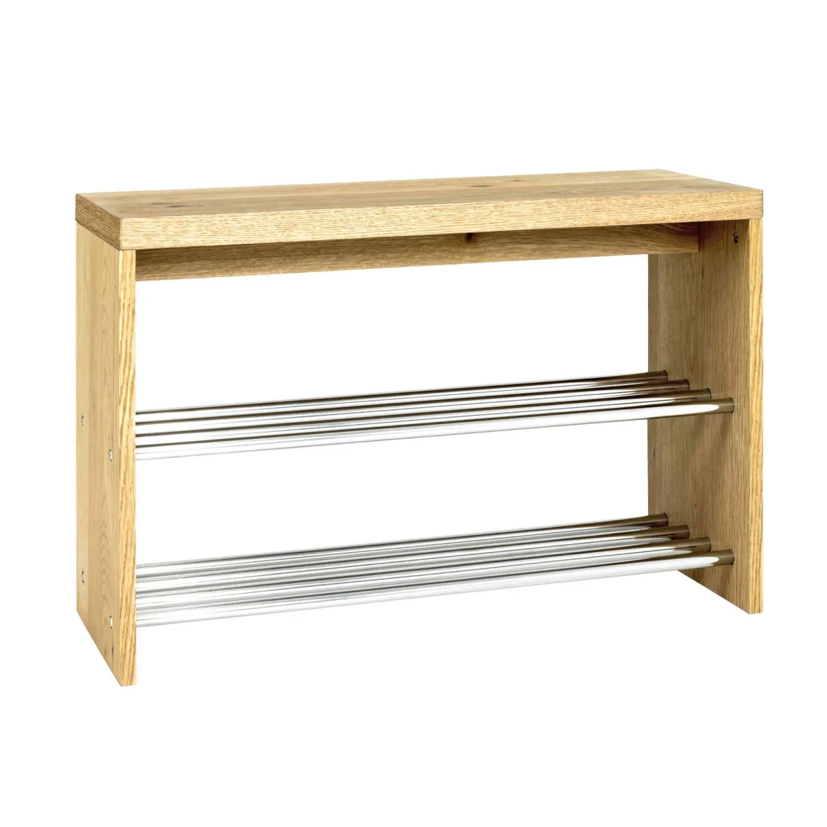 Meuble à chaussures avec banc en bois imitation chêne - MC15038