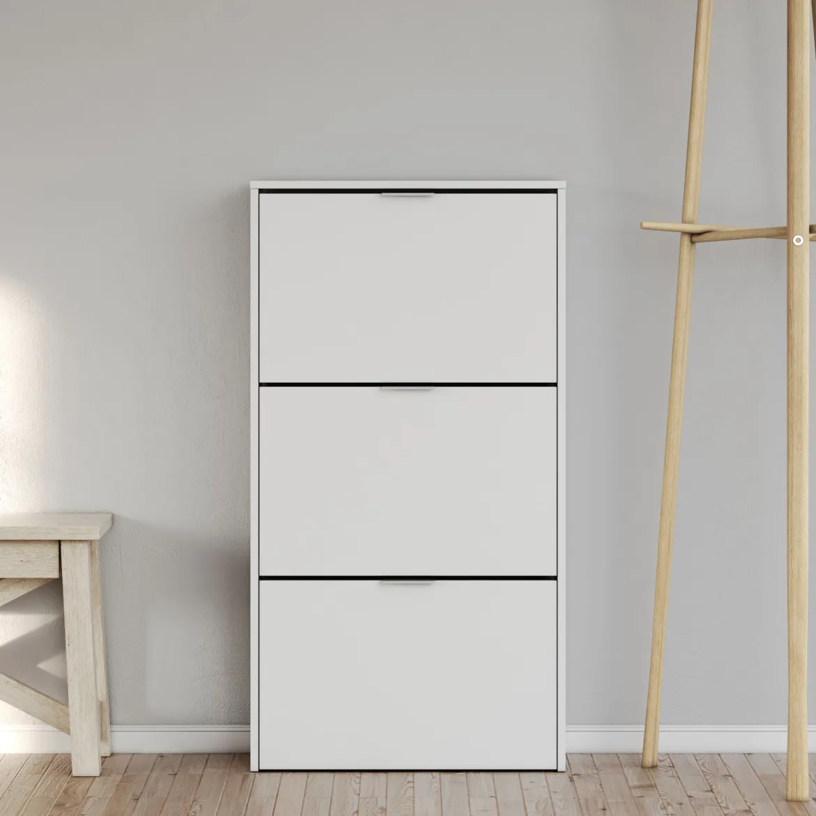 Meuble à chaussures avec 3 portes, capacité 18 paires - MC81011