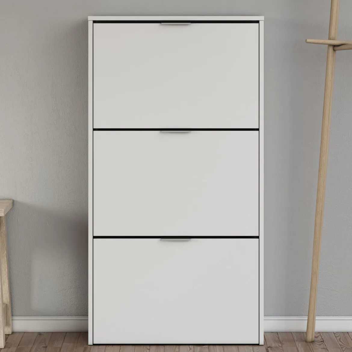 Meuble à chaussures avec 3 portes, capacité 18 paires - MC81011