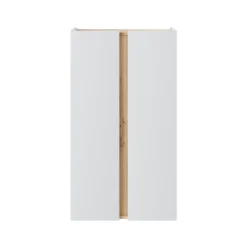 Meuble à chaussures avec 2 portes et 6 étagères réglables blanc