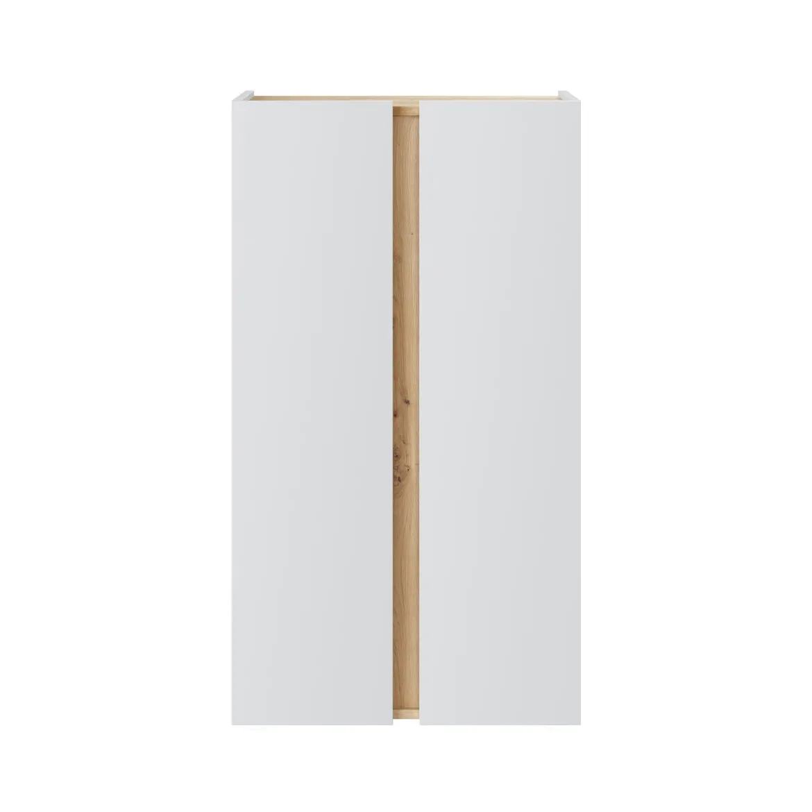 Meuble à chaussures avec 2 portes et 6 étagères réglables blanc