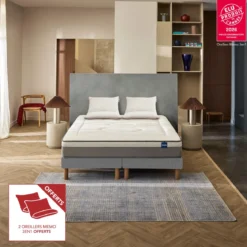 Pack matelas hybride Bultex Restore + 2 oreillers 60x60 cm Bultex Memo 3-en-1 offerts