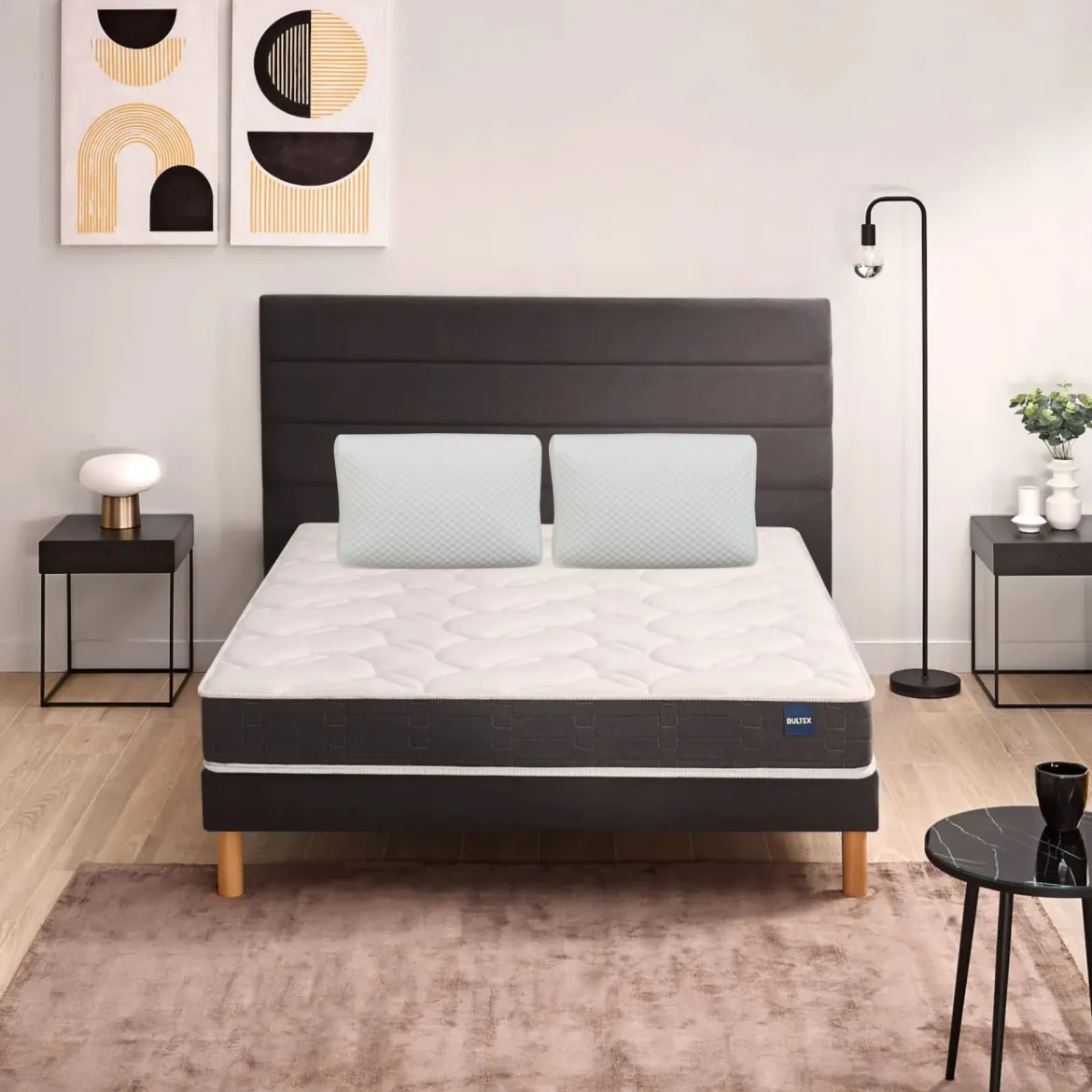 Pack Matelas King Size Bultex Regular 200x200 + 2 Oreillers Bultex Soft Touch Offerts