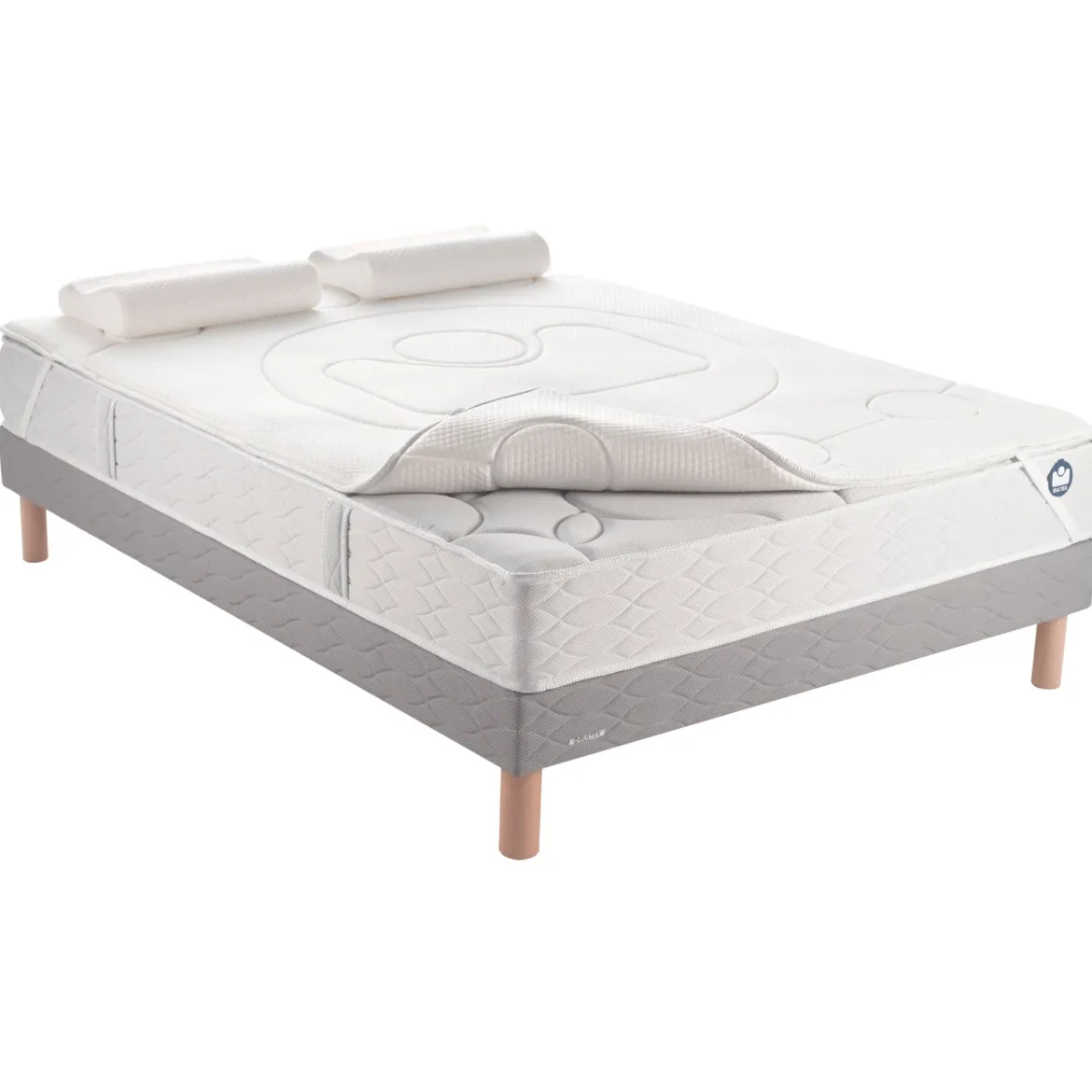 Pack surmatelas mémoire de forme 140x190 et oreillers ergonomiques Bultex