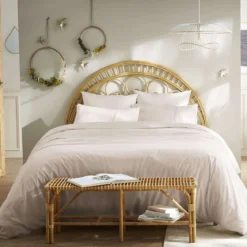 Parure de lit 100% coton broderie anglaise