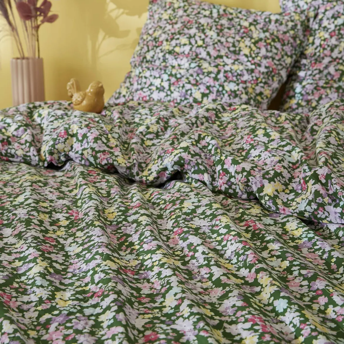 Parure de lit coton imprimé floral