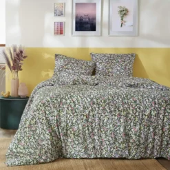 Parure de lit coton imprimé floral