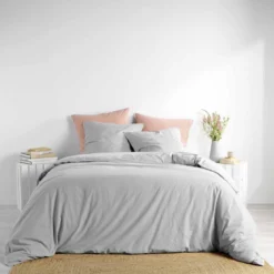 Parure de lit coton lavé Linette Gris
