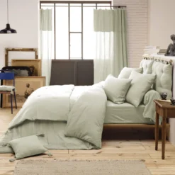 Parure de lit double gaze de coton Terre de Nuit