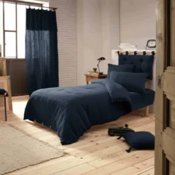 Parure de lit double gaze de coton Terre de Nuit