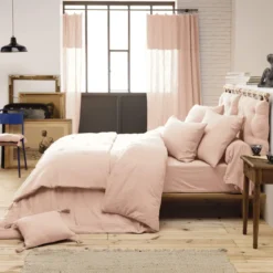 Parure de lit double gaze de coton Terre de Nuit
