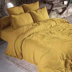 Parure de lit double gaze de coton Terre de Nuit
