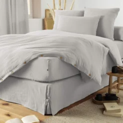 Parure de lit double gaze de coton Terre de Nuit