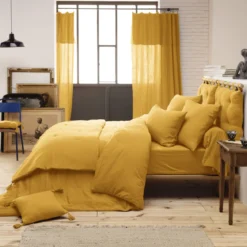 Parure de lit double gaze de coton Terre de Nuit